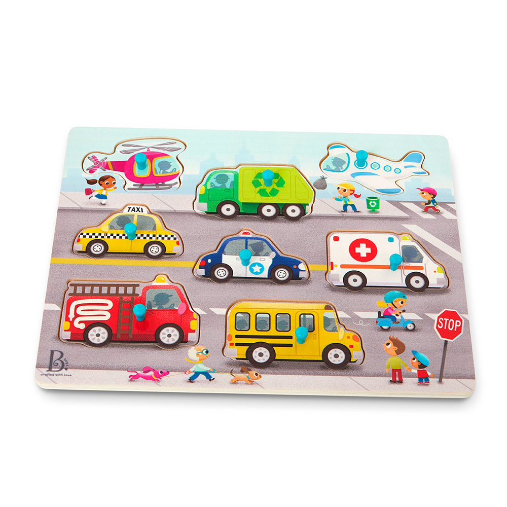 Peek & Explore - Vehicles (Peg Puzzle)