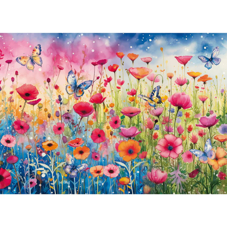 Prairie de coquelicots (1000 pièces)