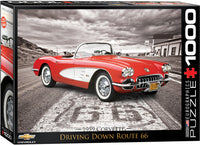 Classic Car - 1959 Corvette - Conduite sur la route 66 (1000pcs)