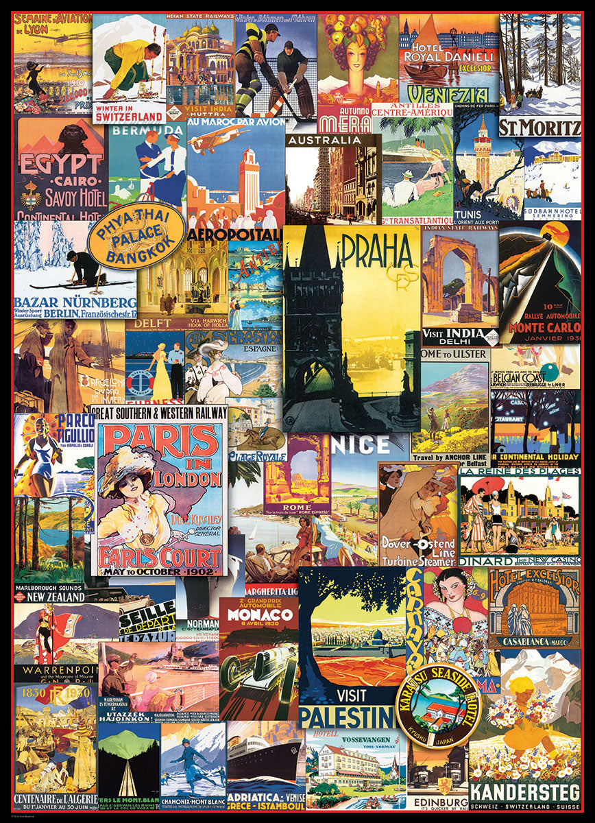 PFG Travel around the World - Vintage Posters (Usage/Used - PUZZLES FOR GOOD)