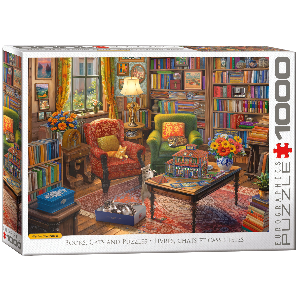 PFG Books, Cats and Puzzles (1000pcs) (Usage/Used - PUZZLES FOR GOOD)