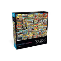 Collection de signature PFG - 50 États vintage (1000pcs) (utilisation / utilisée - puzzles pour de bon)