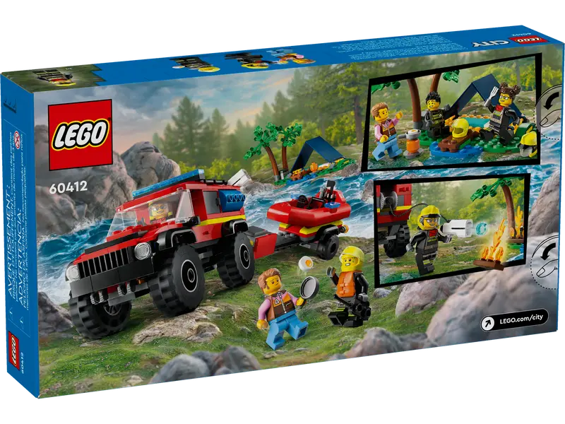 LEGO® - City - 4 x 4 Fire Truck with Rescue Boat