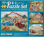 SET 4-en-1 PFG - Folk Folk (USAGÉ / USET - Puzzles pour de bon)