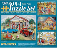 SET 4-en-1 PFG - Folk Folk (USAGÉ / USET - Puzzles pour de bon)
