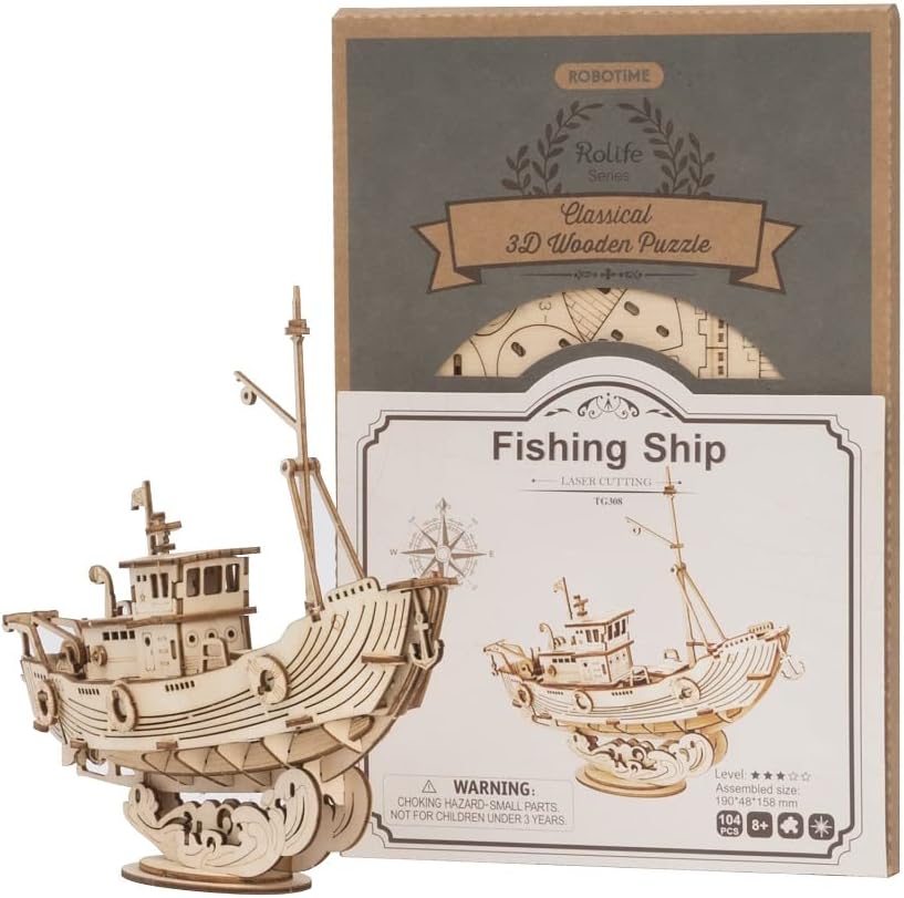 3D Fishing Ship Model (Wood)