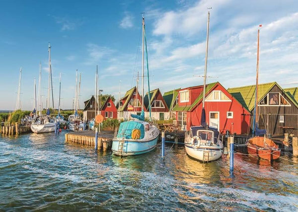 Ravensburger 1000-Piece Puzzle - Romantic Port World Ahrenshoop, Germany Collection, 70x50 Cm