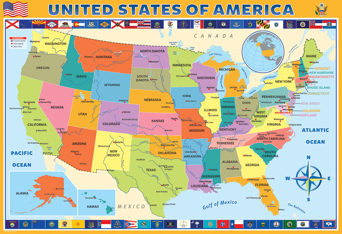 Map of the United States of America (200pcs)
