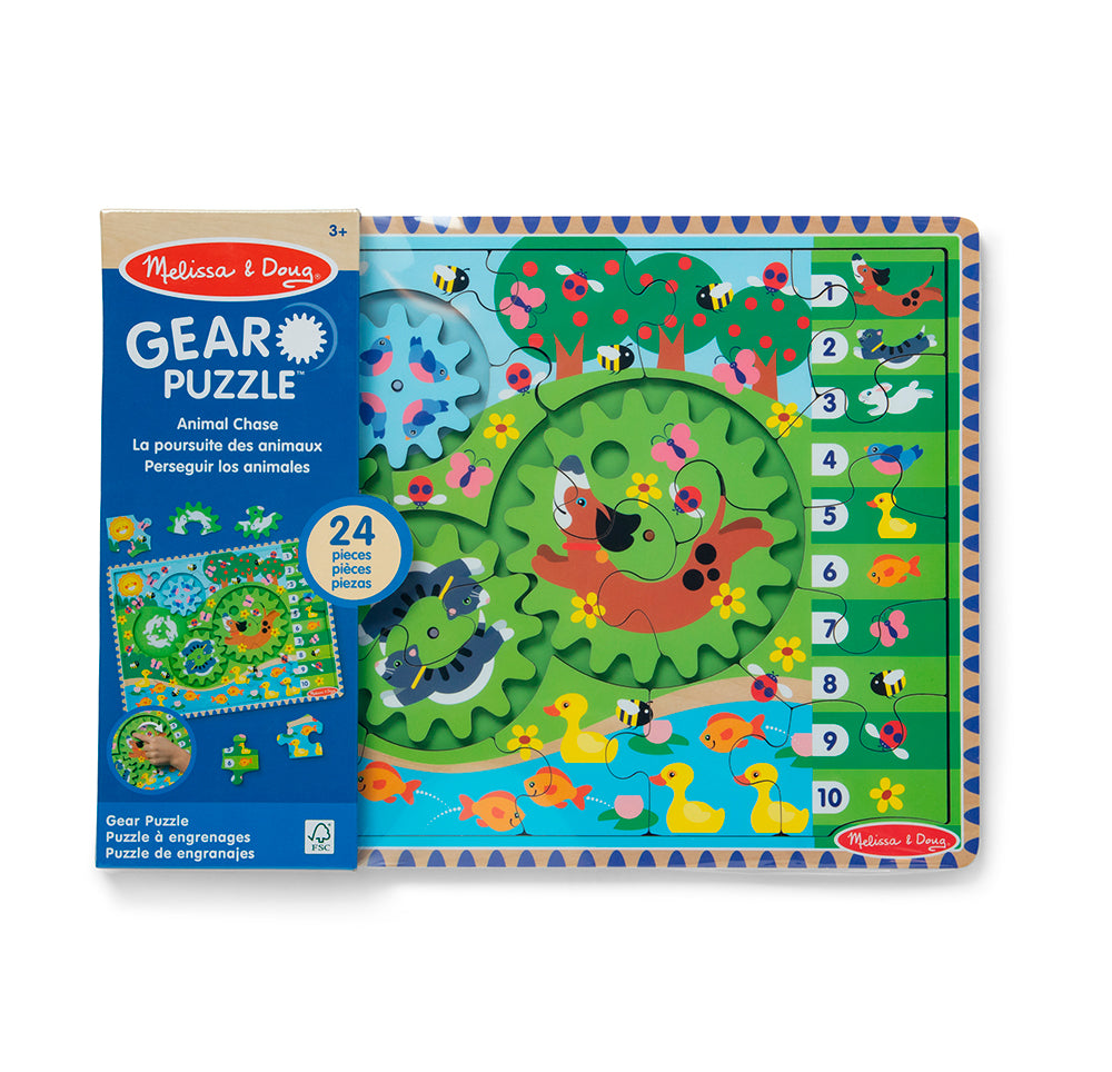 Melissa & Doug Gear - Animal Chase (24pcs)