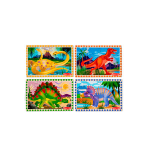 Dinosaurs - Puzzles in a Box  (4x12pcs)