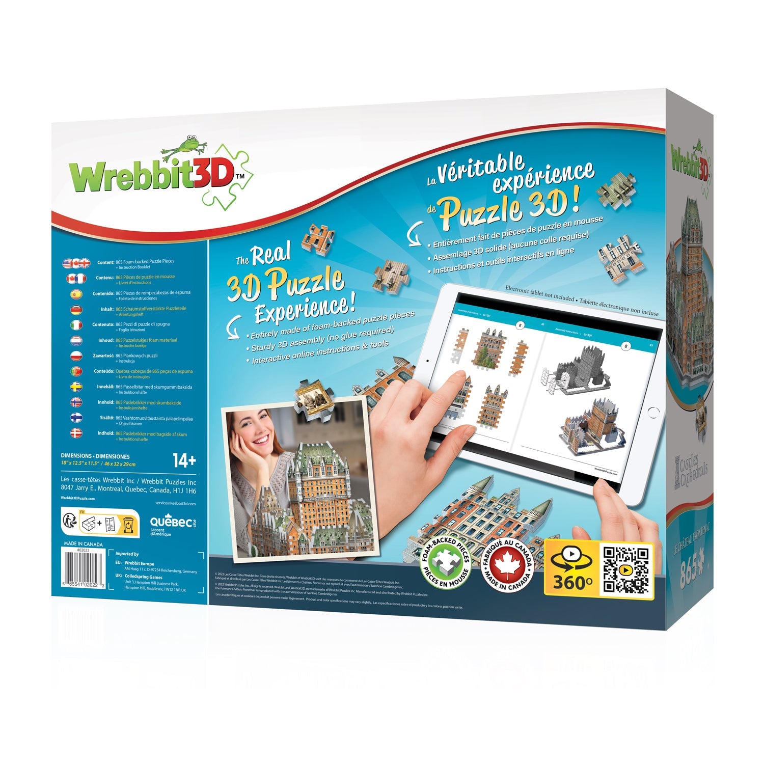 PFG Chateau Frontenac (3D puzzle) (865pcs) (Usage/Used - PUZZLES FOR GOOD)