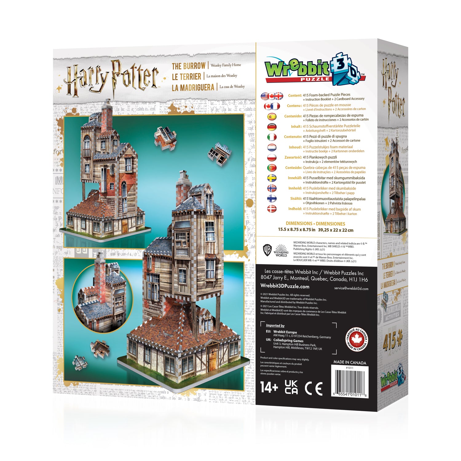 Harry Potter 3D - The Burrow, Weasley Family Home (415pcs)