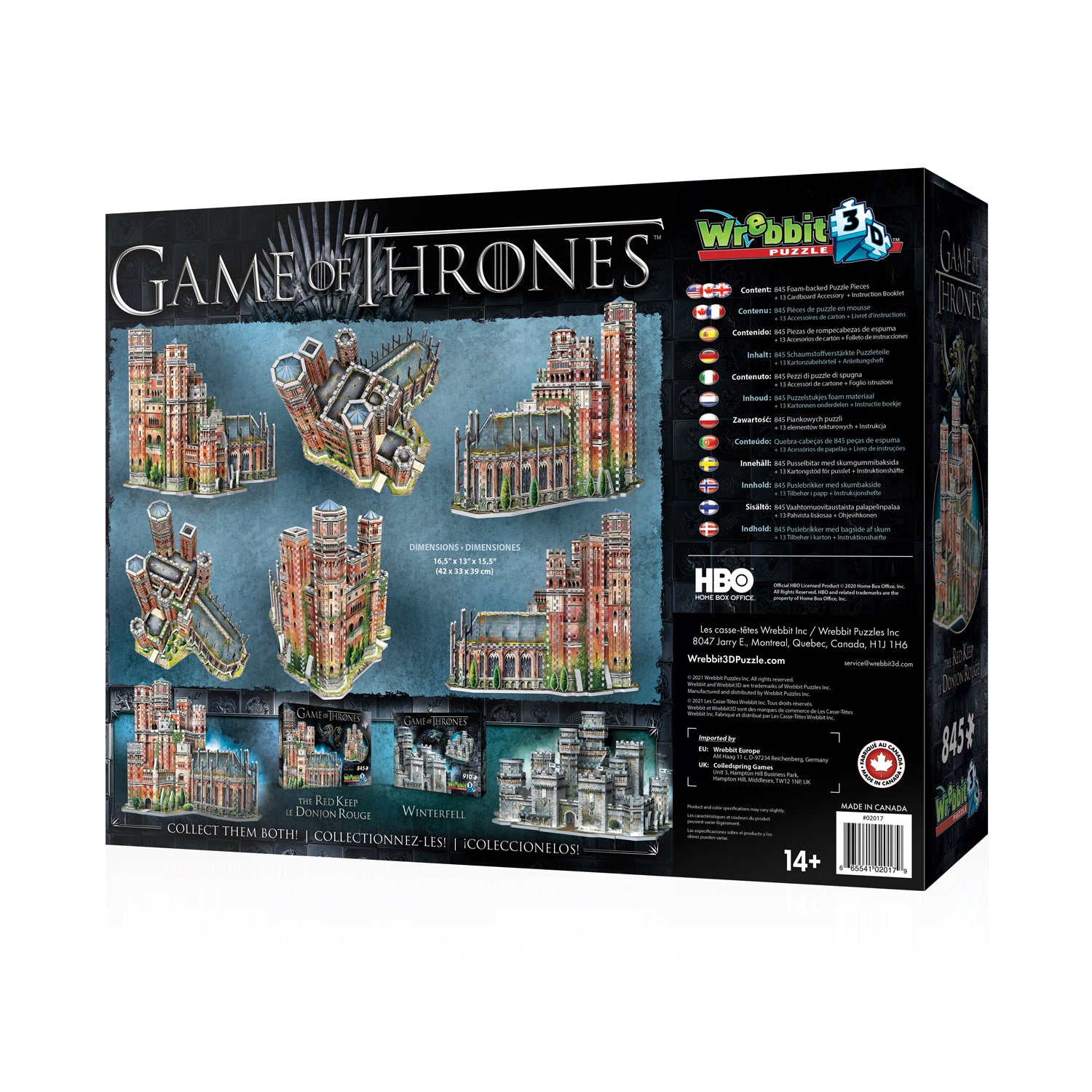 The Red Keep - Game of Thrones (3D Puzzle) (845pcs)