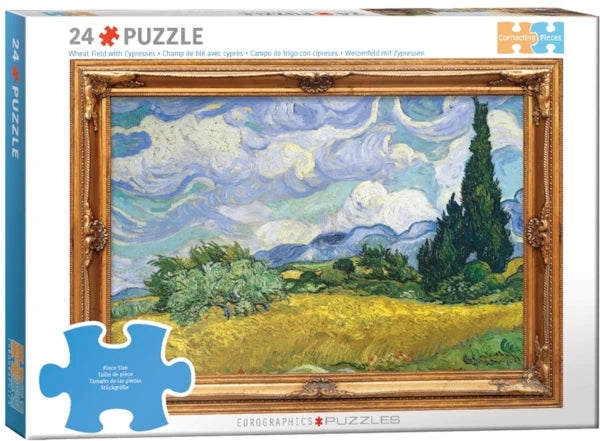 Wheat Field with Cypresses, Van Gogh (24pcs)