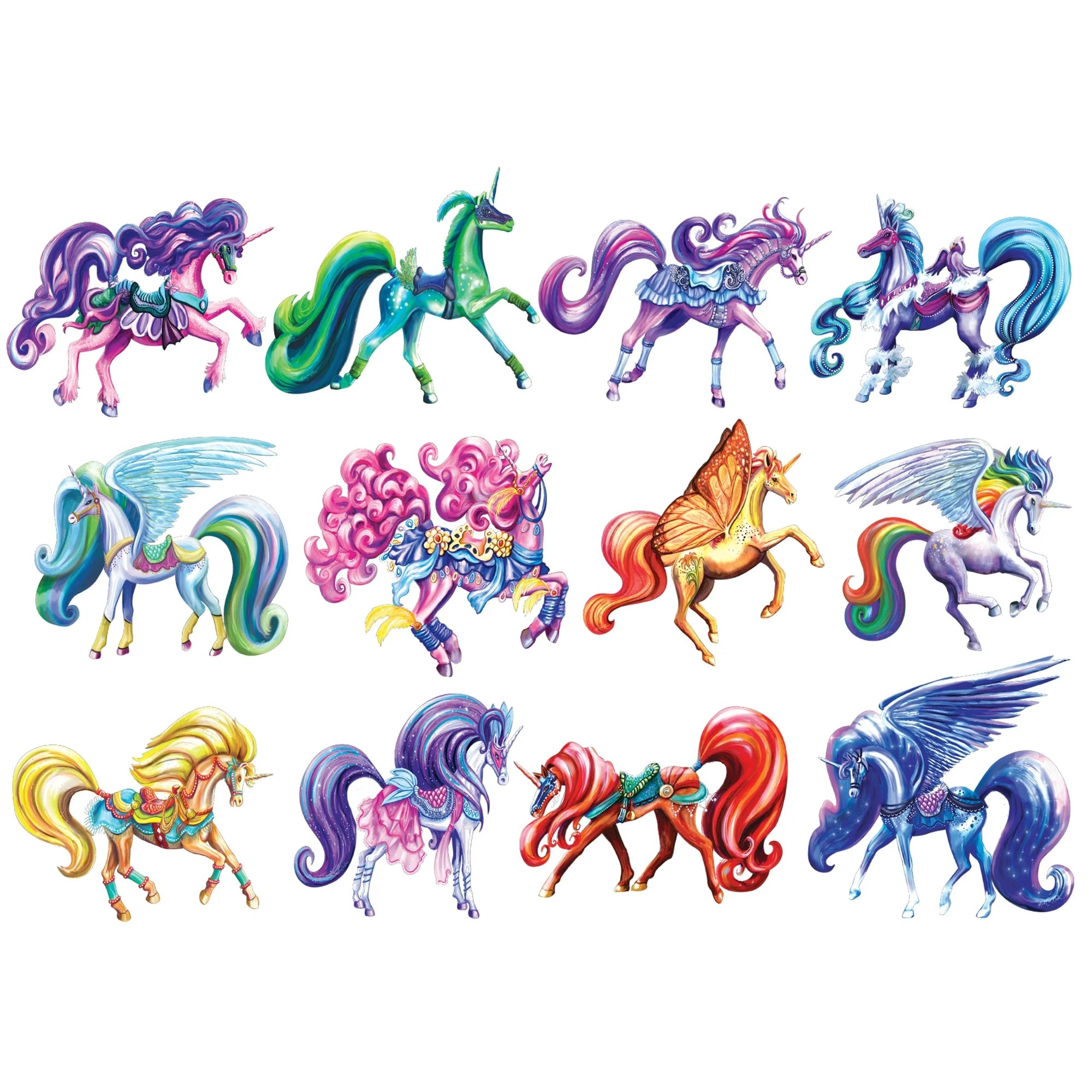 Mini Shaped - 12 Unicorns