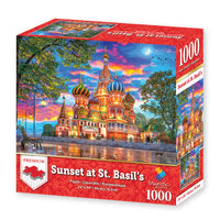 PFG Sunset à St. Basil's (1000pcs) (utilisation / utilisée - puzzles pour de bon)