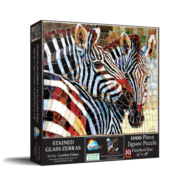 Stained Glass - Zebras, Cynthie Fisher (1000pcs)