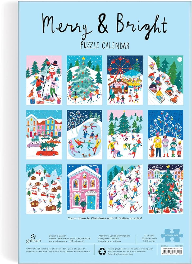 Advent Calendar - Merry & Bright, Louise Cunningham