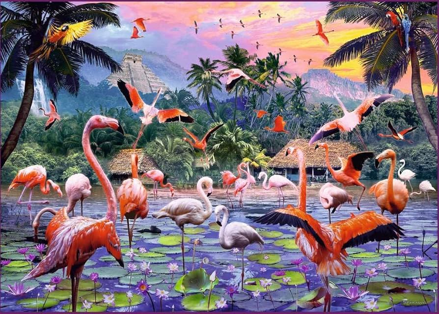 Flamingos roses Ravensburger (1000pcs)