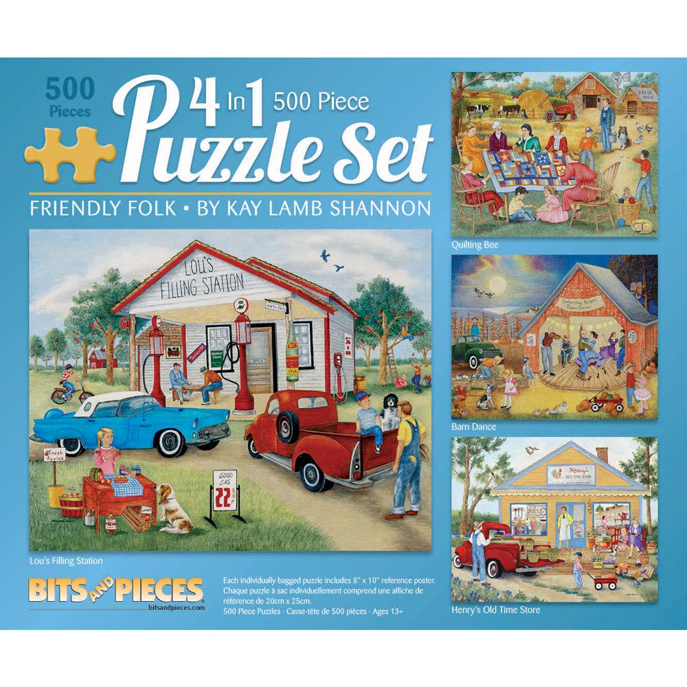 PFG 4-in-1 Set - Friendly Folk (Usagé/Used - PUZZLES FOR GOOD)