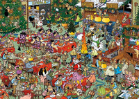 PFG JVH 2-en-1 - Dîner de Noël et marché des arbres de Noël (2 x 1000pcs) (utilisation / utilisée - puzzles pour de bon)