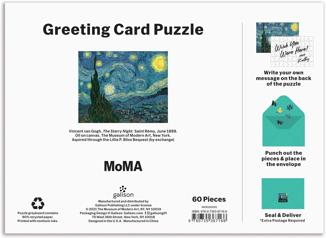 Carte de vœux - MoMA La Nuit étoilée (60 pièces) 