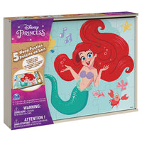 Disney Princess 5-en-1 Puzzles en bois