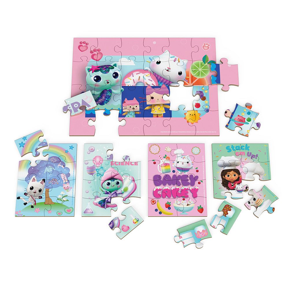 Buy Gabby's dollhouse 5-in-1 wood puzzles Puzzle | Jigsaw Jungle