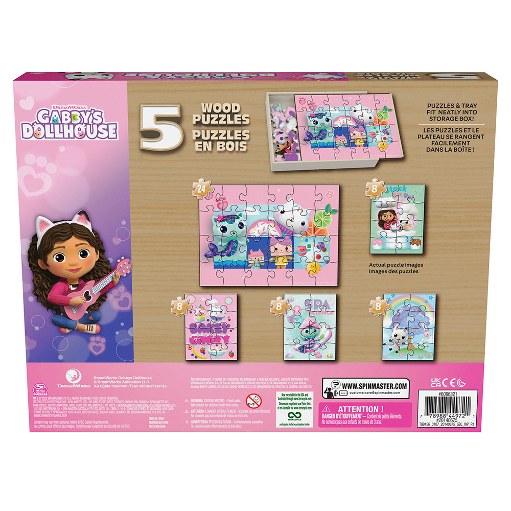 Buy Gabby's dollhouse 5-in-1 wood puzzles Puzzle | Jigsaw Jungle