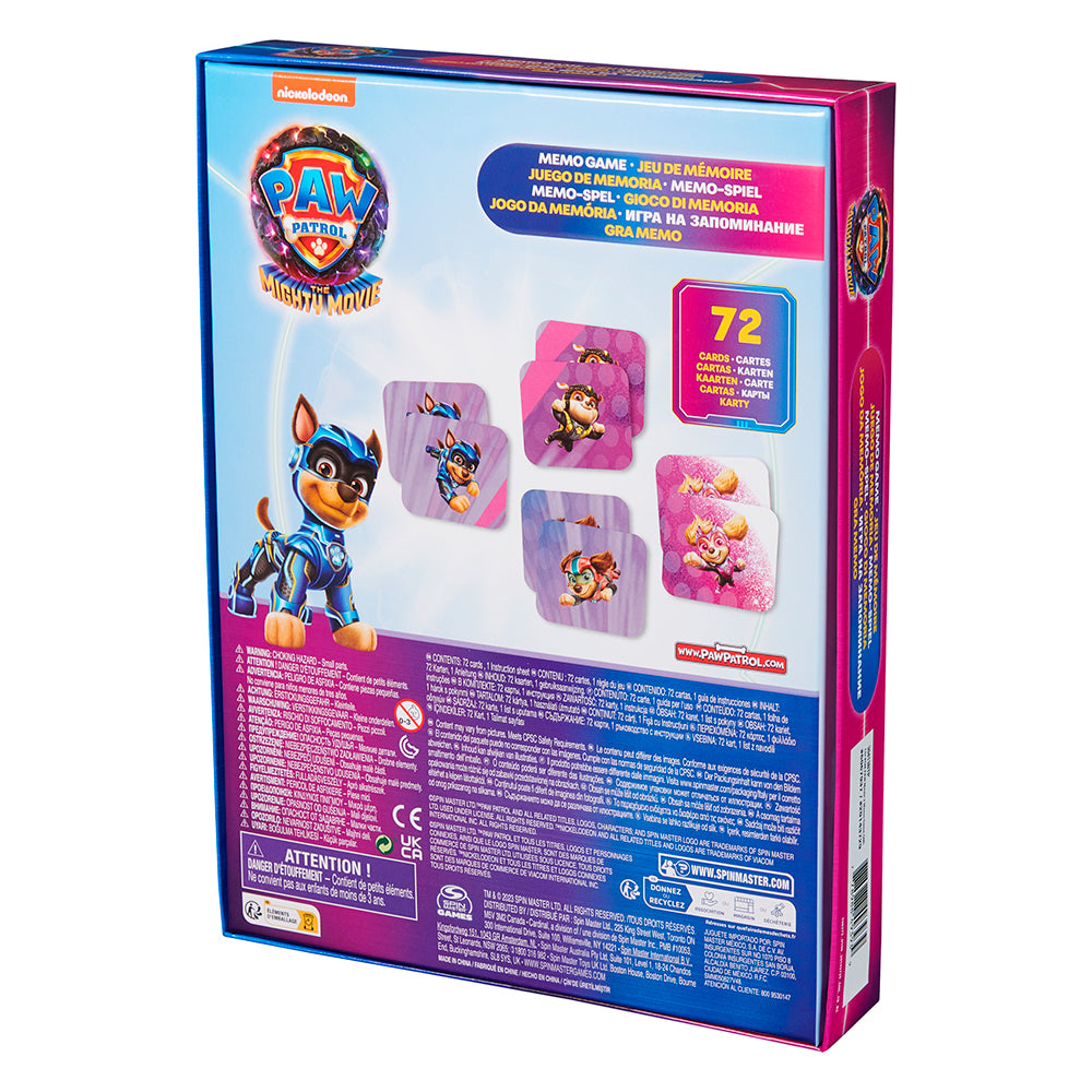 Jeu de mémoire Pat' Patrouille 