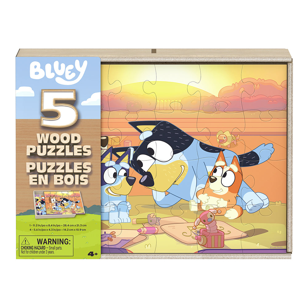 Bluey - Puzzles en bois 5-en-1