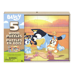 Bluey - Puzzles en bois 5-en-1