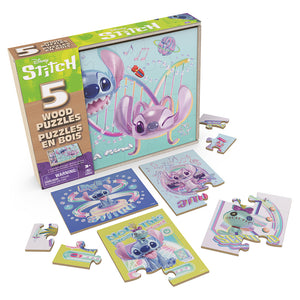 Disney Stitch 5-in-1 Wood Puzzles