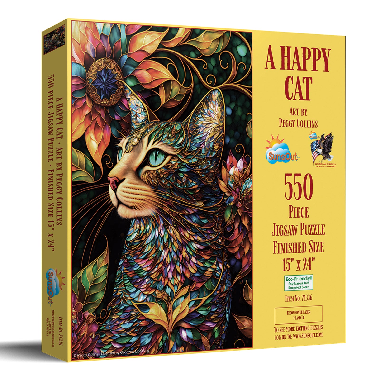 A Happy Cat, Peggy Collins (550pcs)