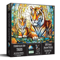 Stained Glass - Tigers, Kelly Roberts (500pcs)