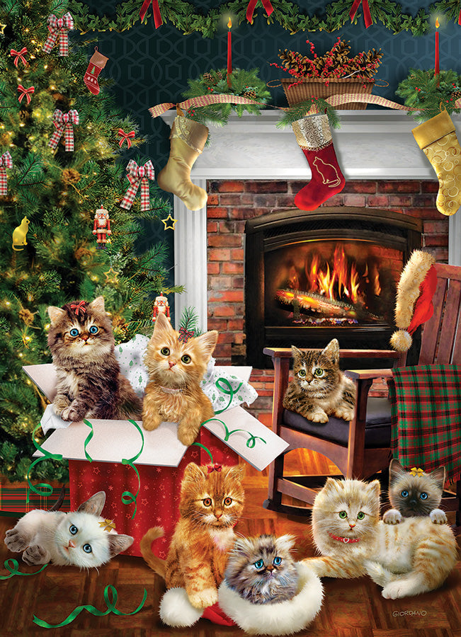 PFG Christmas Kittens, Robert Giordano (Usage/Used - PUZZLES FOR GOOD)