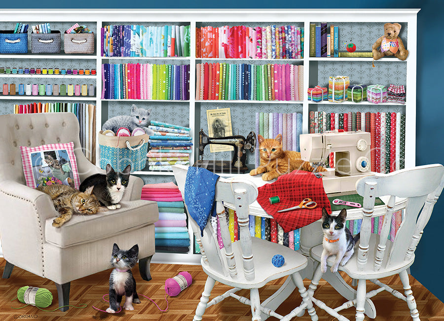 PFG Sewing Room, Robert Giordano (1000pcs) (Usage/Used - PUZZLES FOR GOOD)
