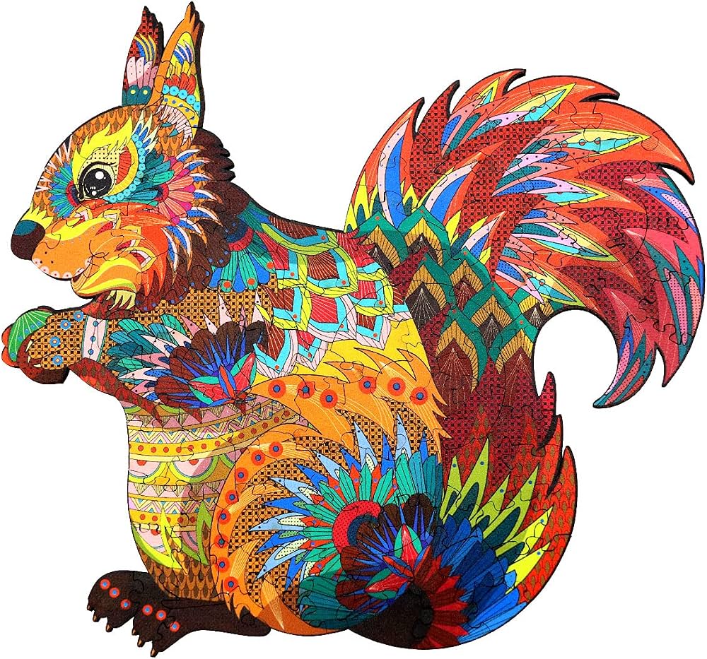 PFG Colorful Squirrel (WOOD) (Usage/Used - PUZZLES FOR GOOD)