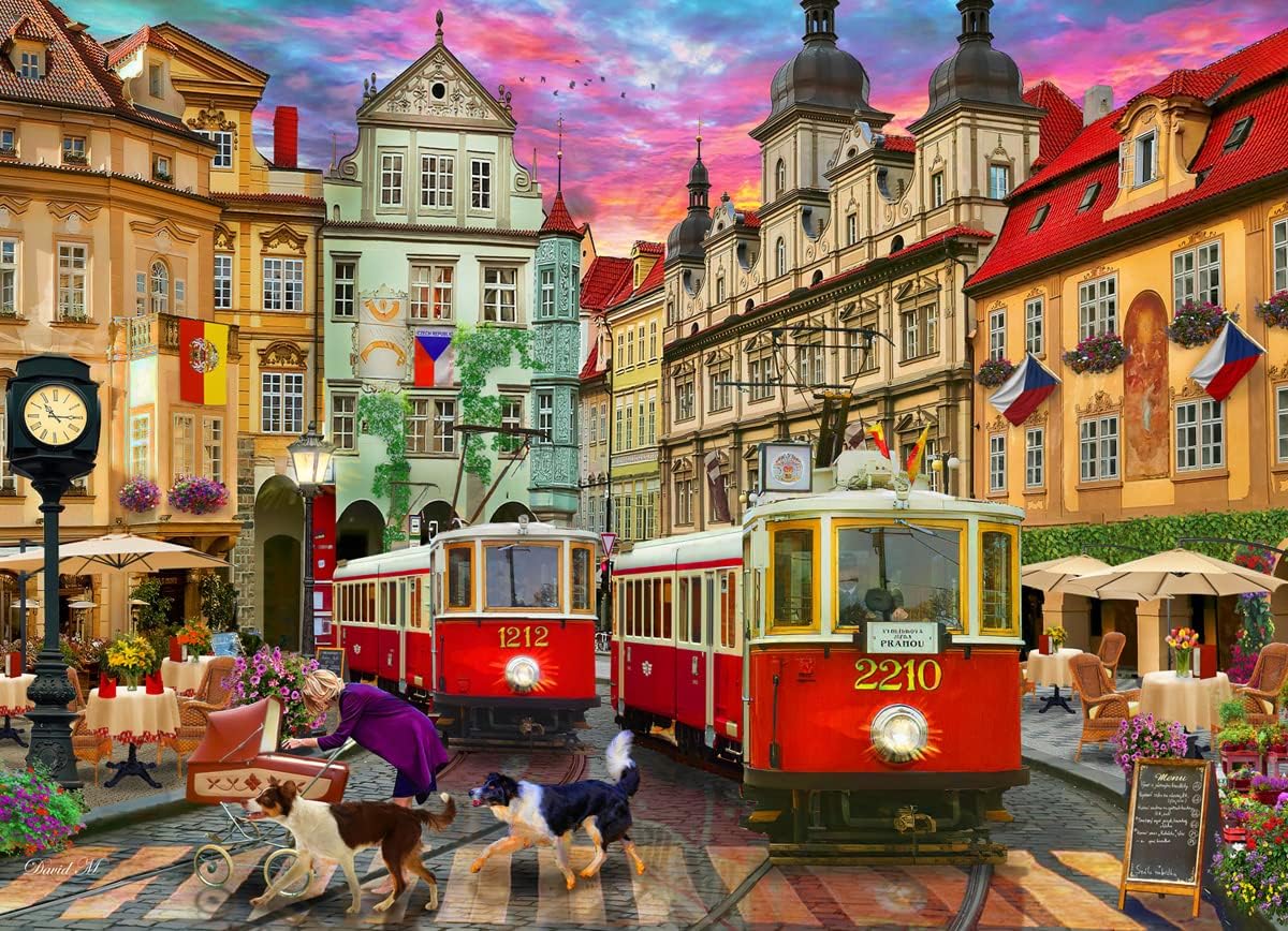 PFG Prague Trolleys, David MacLean (1000pcs) (Usage/Used - PUZZLES FOR GOOD)