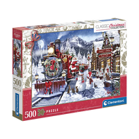 Train Station with Snowmen (500pcs)