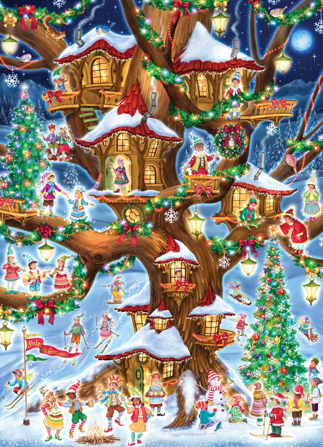 Elves Treehouse, Randy Wollenmann (1000pcs)