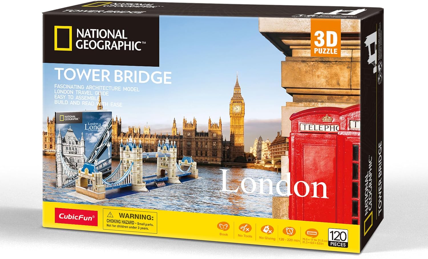 National Geographic London - Tower Bridge (3D Puzzle) (120pcs)