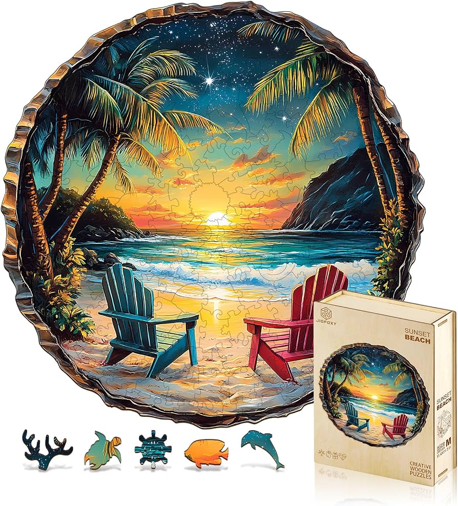 PFG Sunset Beach (WOOD) (Usage/Used - PUZZLES FOR GOOD)