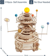 3D Mechanical Solar System - Planetary Orbits (Wood)