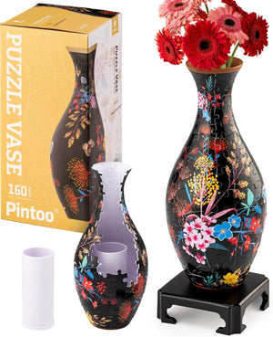 Vase puzzle 3D - Motif floral élégant