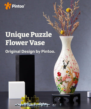 Vase puzzle 3D - Fleurs et oiseaux