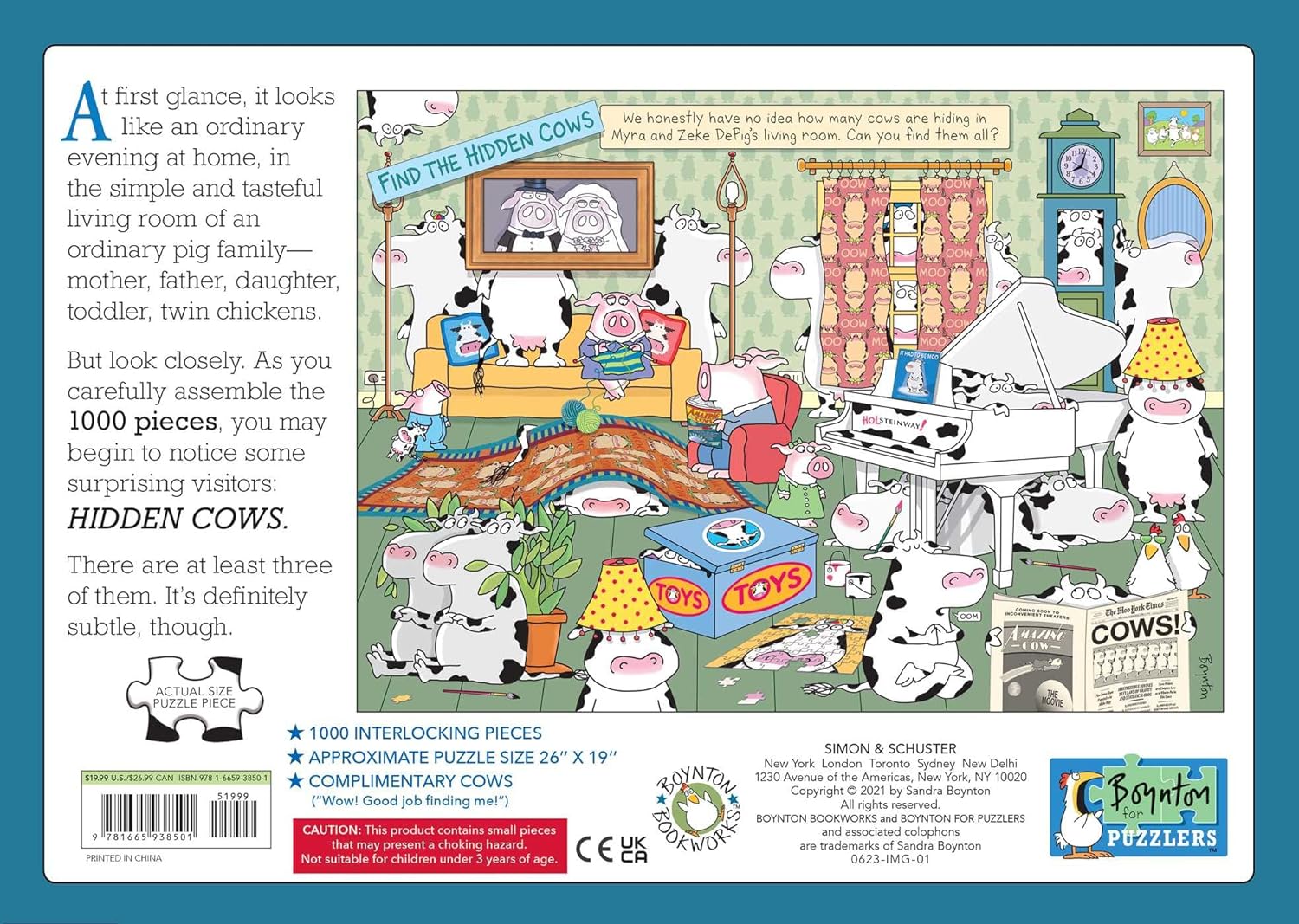 PFG Hidden Cows, Sandra Boynton (500pcs) (Usage/Used - PUZZLES FOR GOOD)