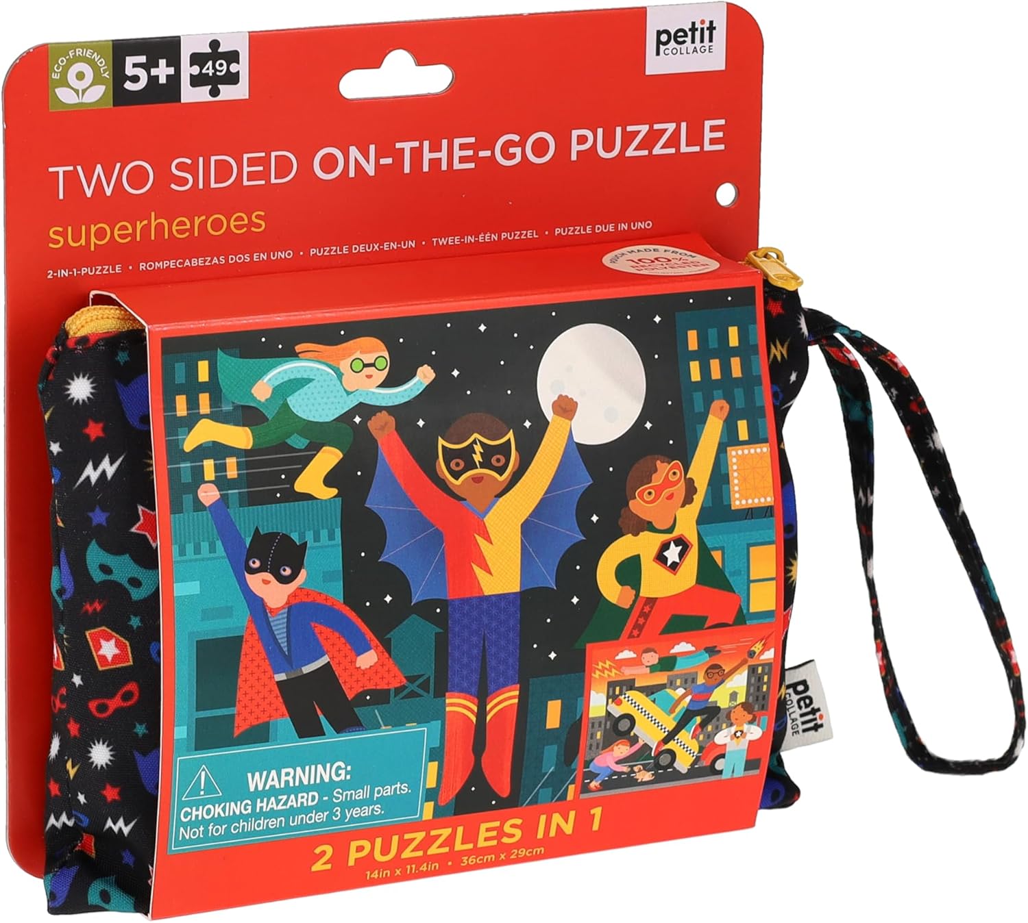 Superheroes - Two Sided On-the-Go Puzzle (48pcs)