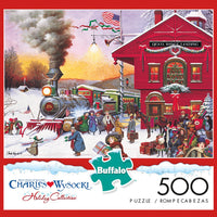 PFG Whistle Stop Christmas, Charles Wysocki (500pcs) (utilisation / utilisée - puzzles pour de bon)