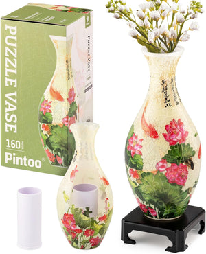 Vase puzzle 3D - Carpe et lotus
